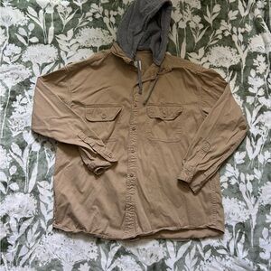 American Eagle Outfitters Tan Lightweight Shirt Jacket